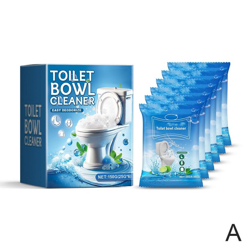Toilet cleaning powder, household toilet cleaning powder for stains, urine stains, and odors.